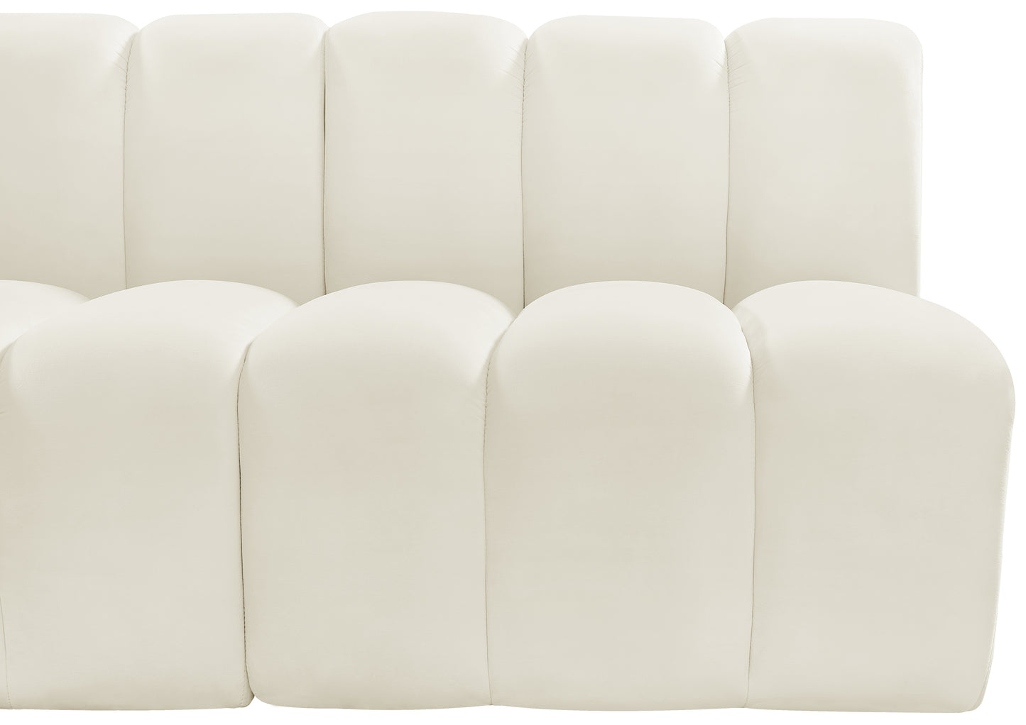 zara cream velvet modular sofa s10a