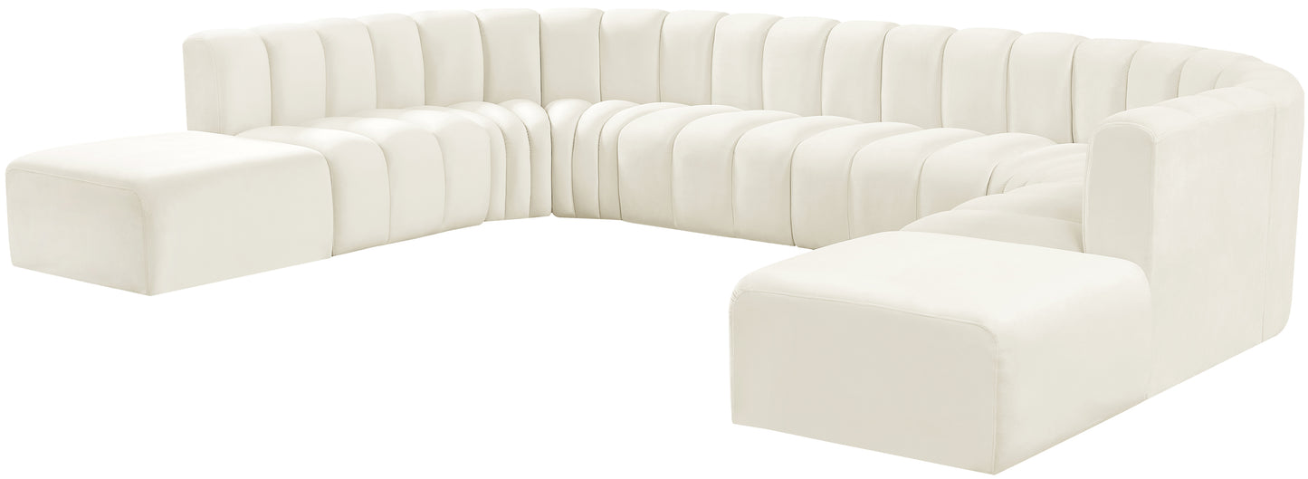 zara cream velvet modular sofa s10a