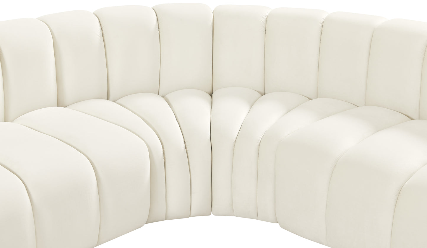 zara cream velvet modular sofa s10a