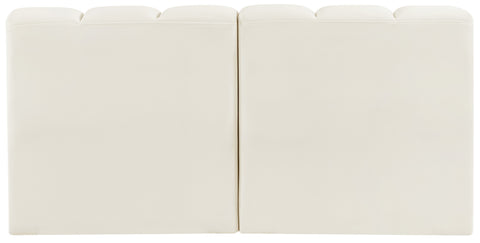 Briar Cream 60 Velvet Upholstered Modular Sectional , 2-Piece (Style 1)