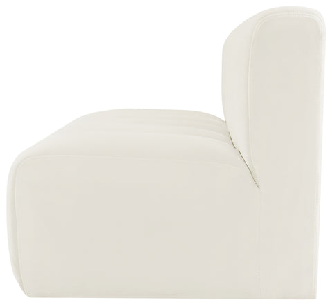 Briar Cream 60 Velvet Upholstered Modular Sectional , 2-Piece (Style 1)