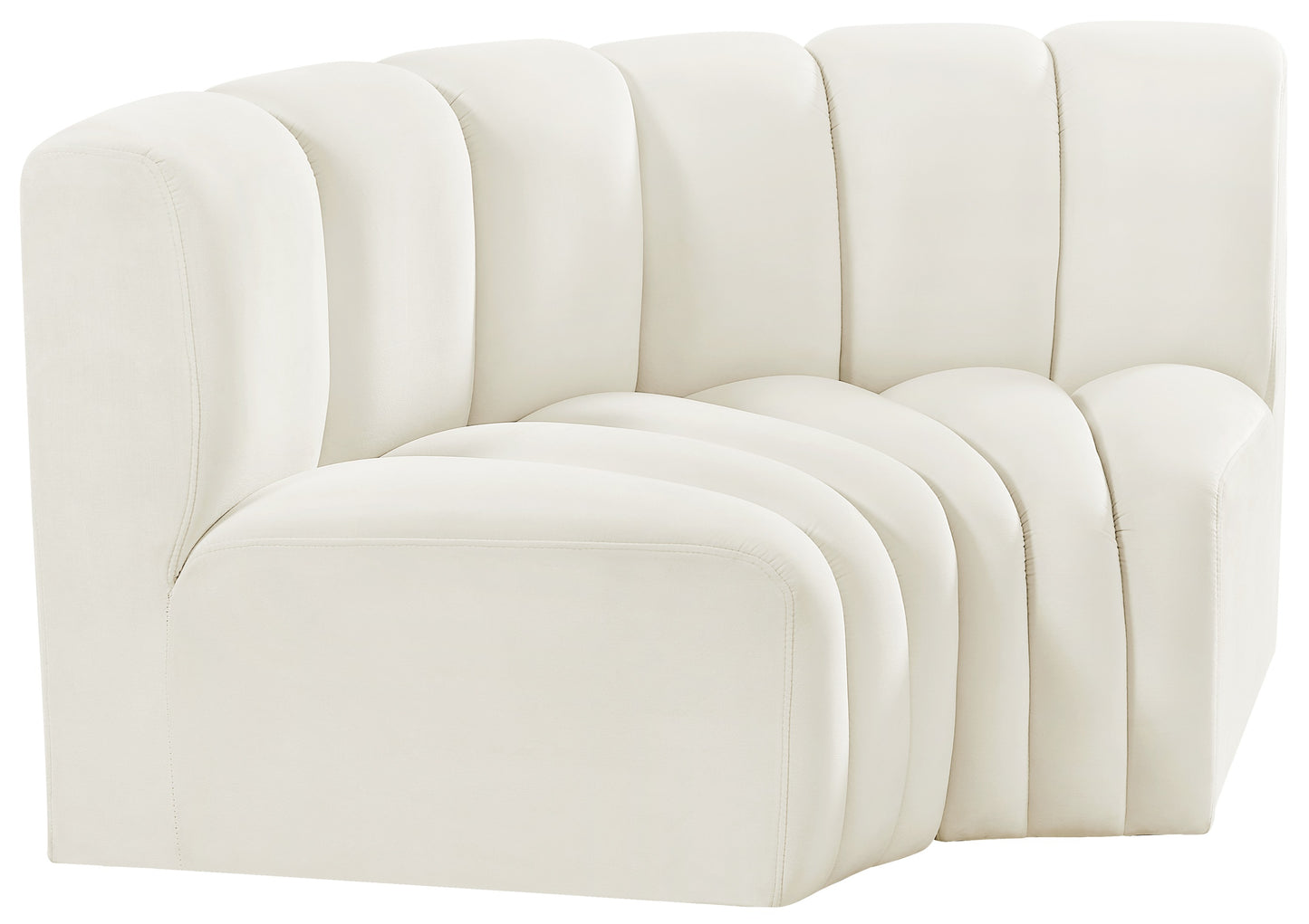 zara cream velvet modular sofa s2b