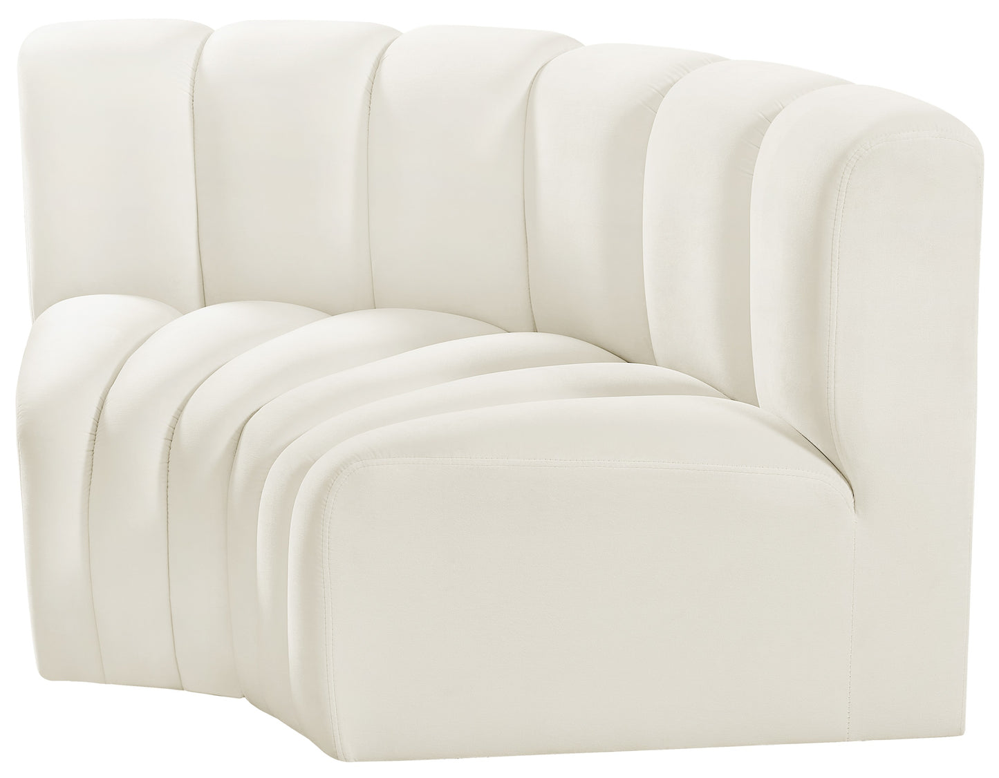 zara cream velvet modular sofa s2b