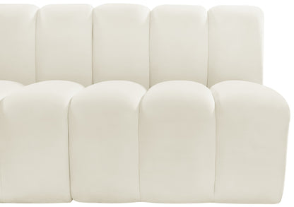 Zara Cream Velvet Modular Sofa S3A