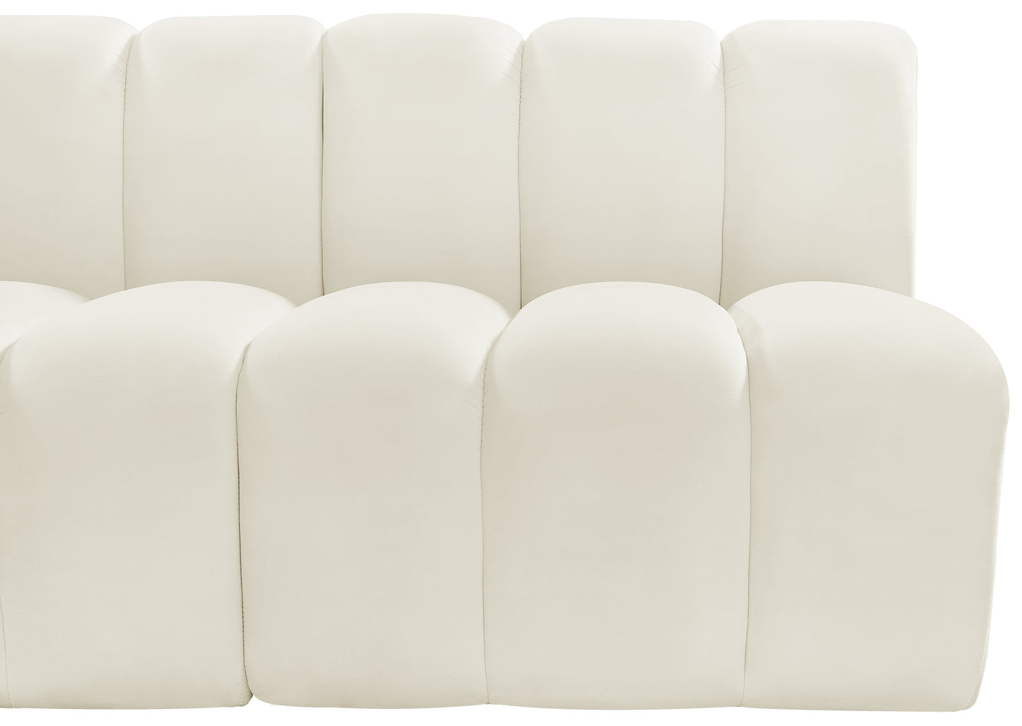 zara cream velvet modular sofa s3b