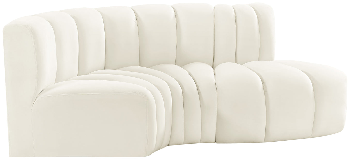 zara cream velvet modular sofa s3d