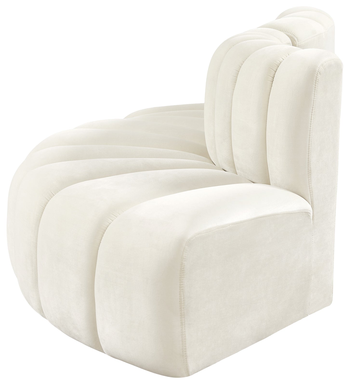 zara cream velvet modular sofa s3e