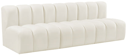 Zara Cream Velvet Modular Sofa S3F