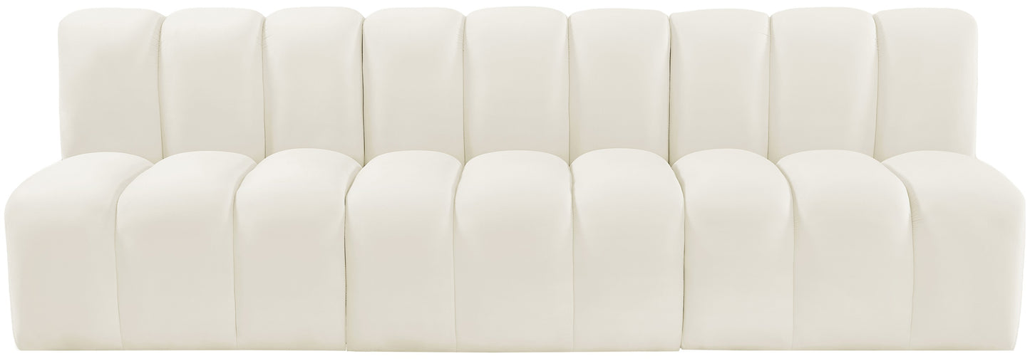 zara cream velvet modular sofa s3f