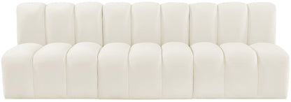 Zara Cream Velvet Modular Sofa S3F