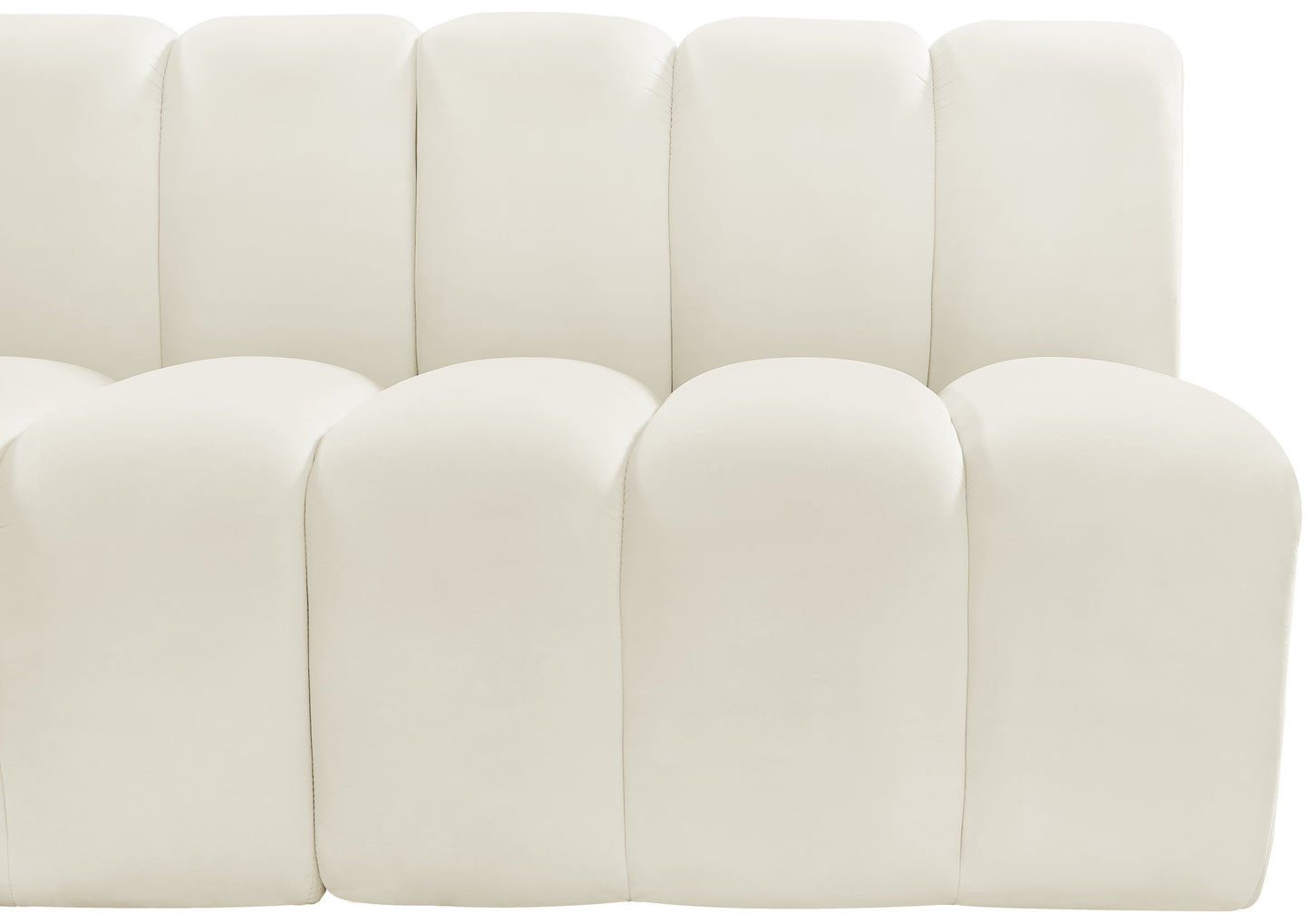 zara cream velvet modular sofa s3f