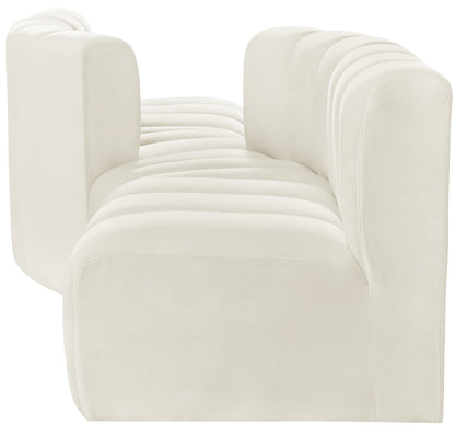 Zara Cream Velvet Modular Sofa S4A