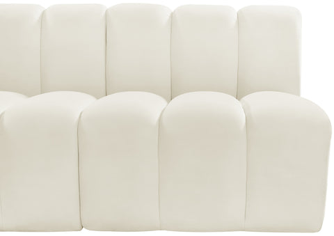 Briar Cream 103 Velvet Upholstered Modular Sectional, 4-Piece