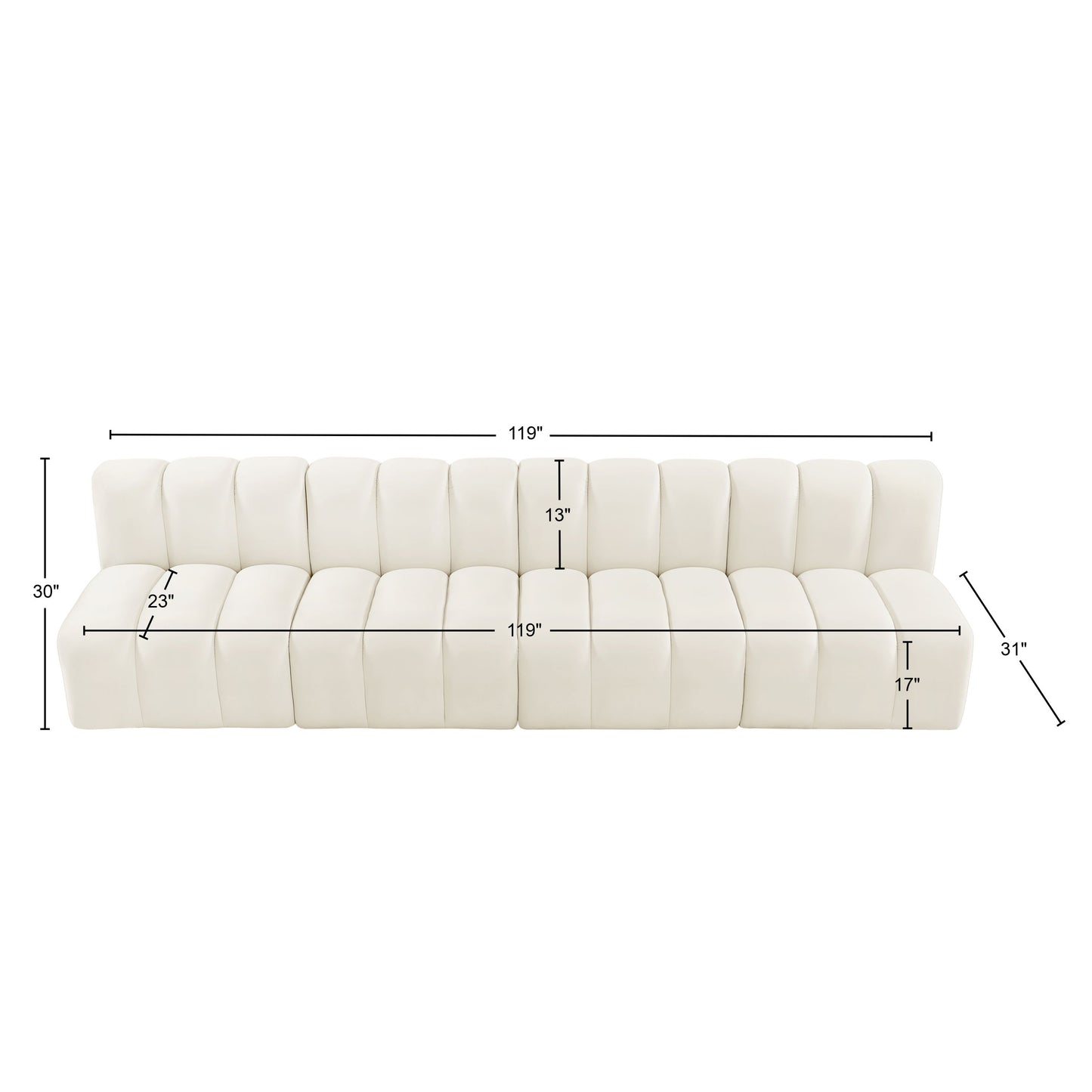 zara cream velvet modular sofa s4e