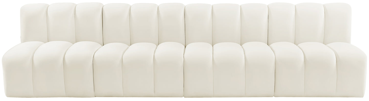 zara cream velvet modular sofa s4e