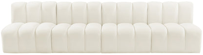 Zara Cream Velvet Modular Sofa S4E