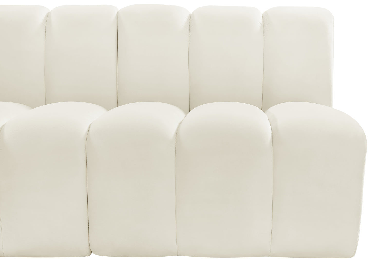 zara cream velvet modular sofa s4e