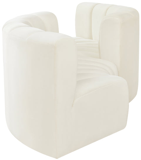 Briar Cream 102 Velvet Upholstered Modular Sectional, 4-Piece