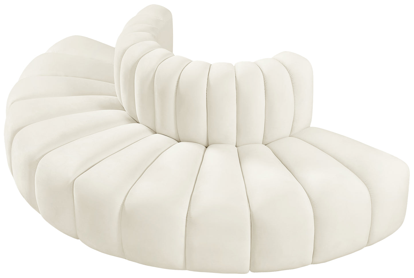 zara cream velvet modular sofa s4g