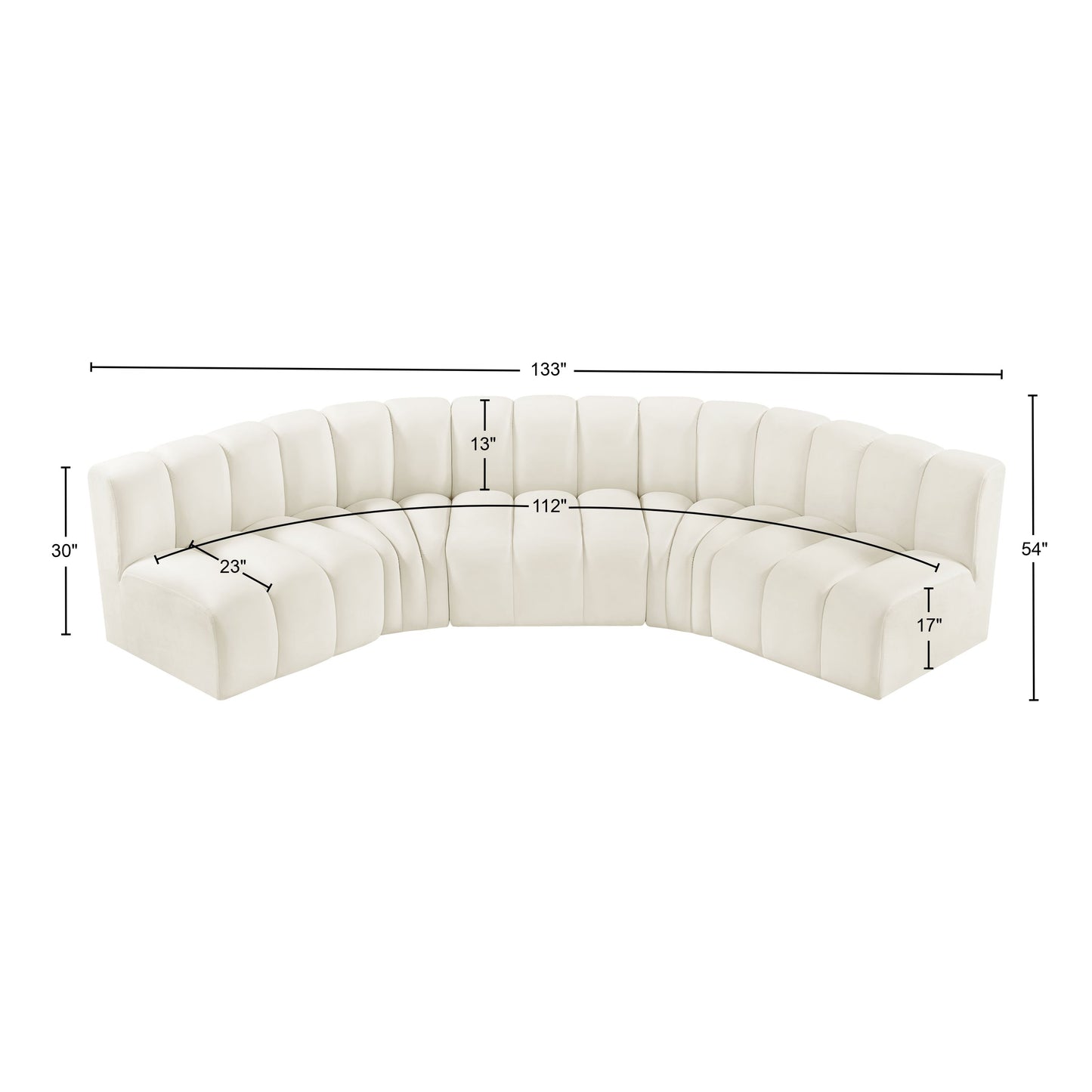 zara cream velvet modular sofa s5a