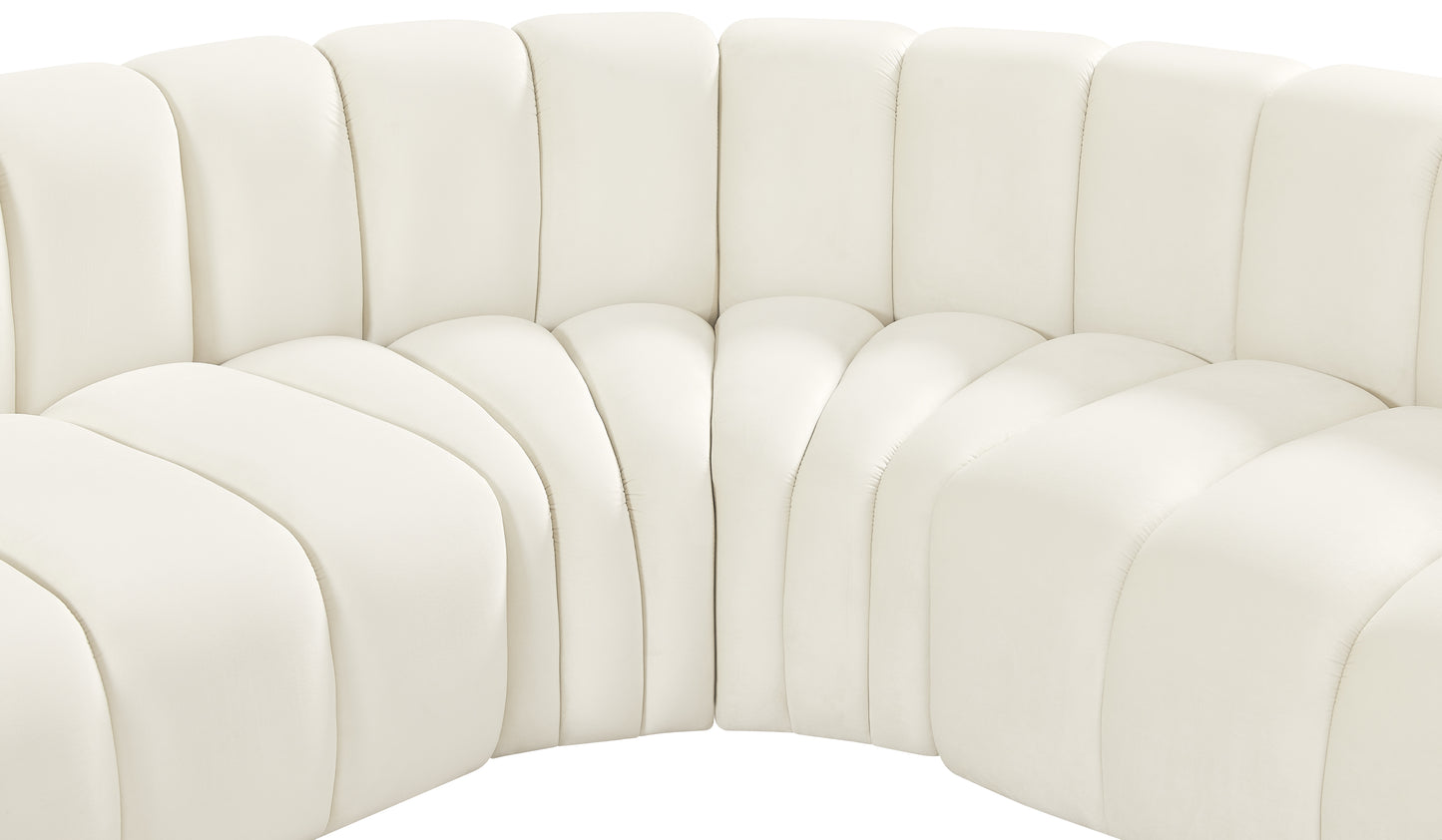 zara cream velvet modular sofa s5a