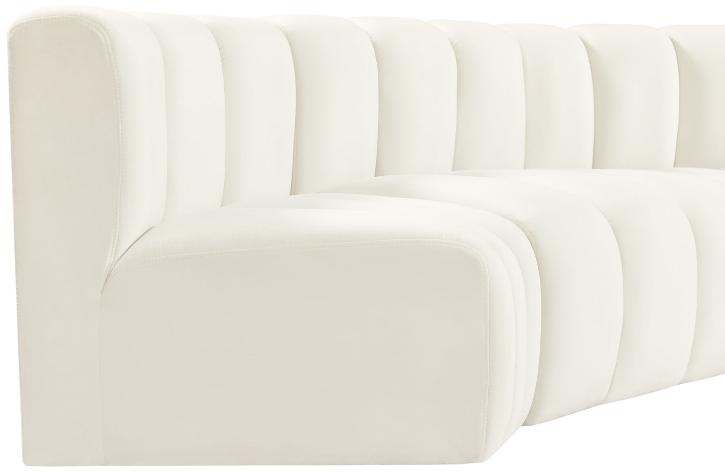 zara cream velvet modular sofa s5a