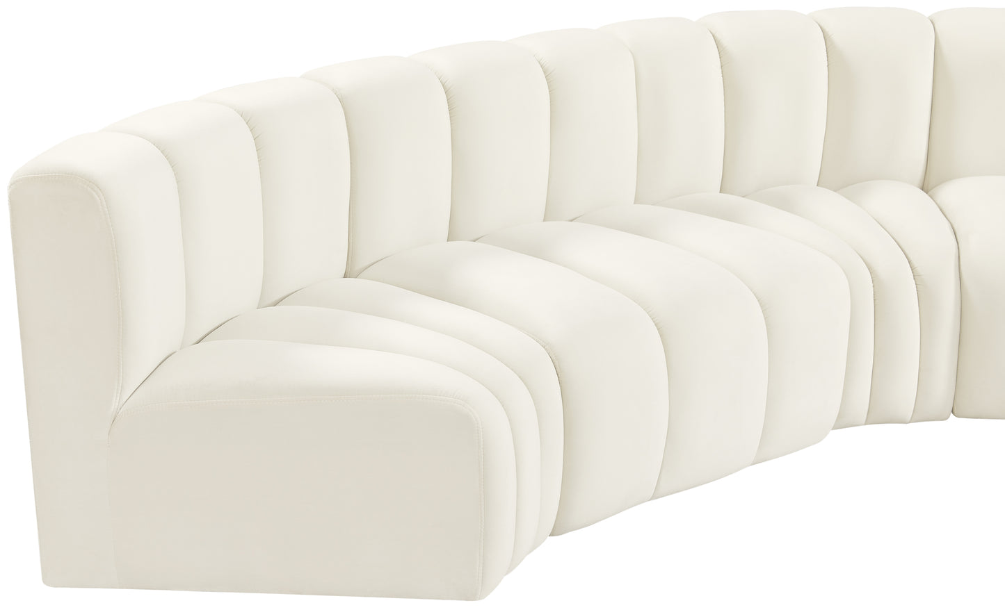 zara cream velvet modular sofa s5a