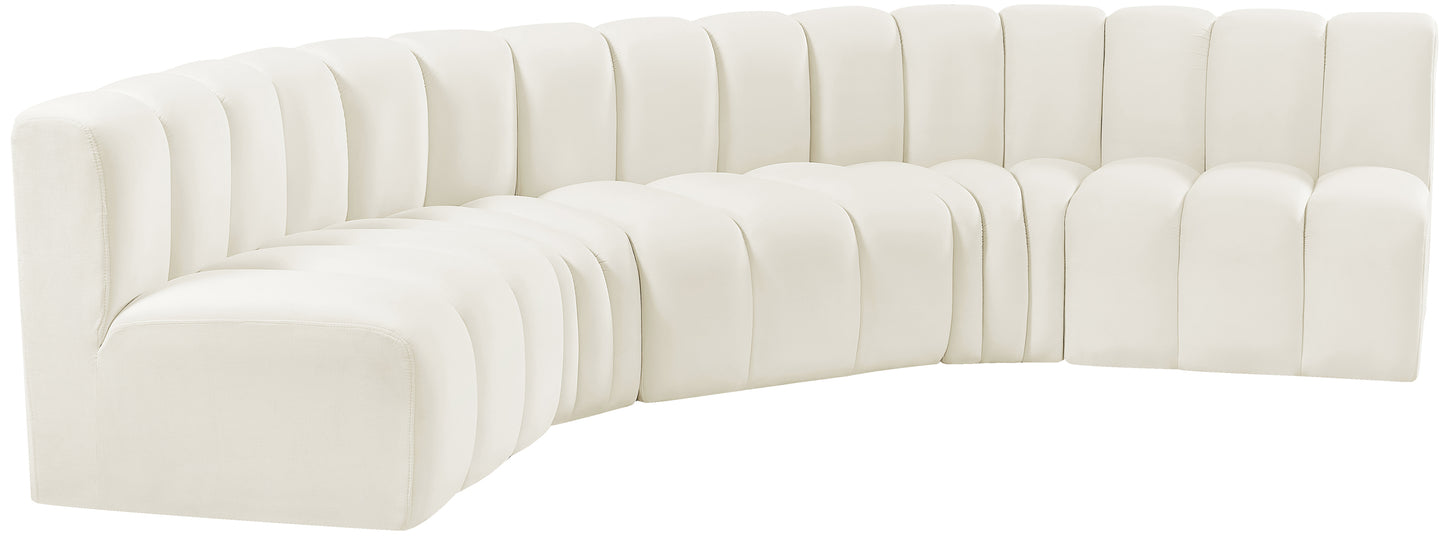 zara cream velvet modular sofa s5a