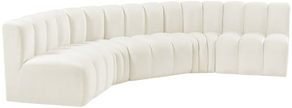 Zara Cream Velvet Modular Sofa S5A