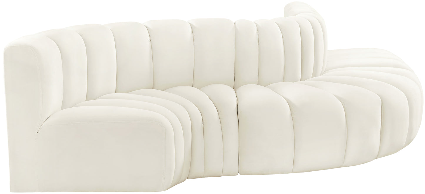 zara cream velvet modular sofa s5b