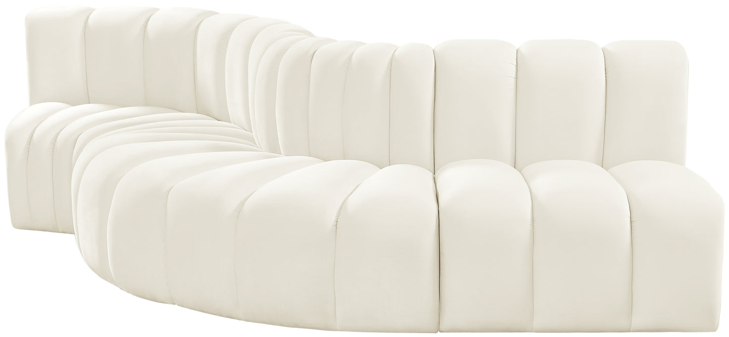 zara cream velvet modular sofa s5b