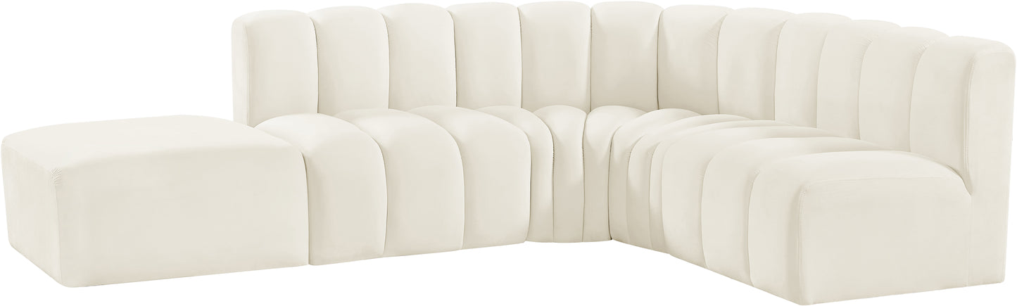 zara cream velvet modular sofa s5c