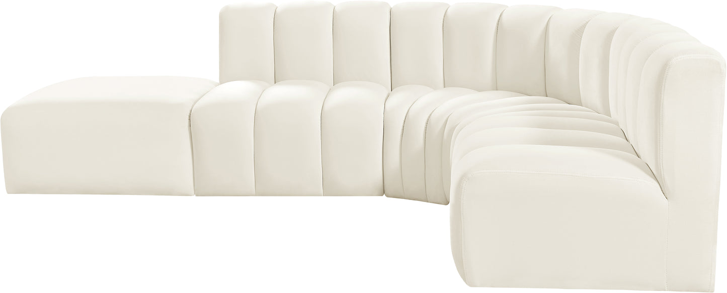 zara cream velvet modular sofa s5c