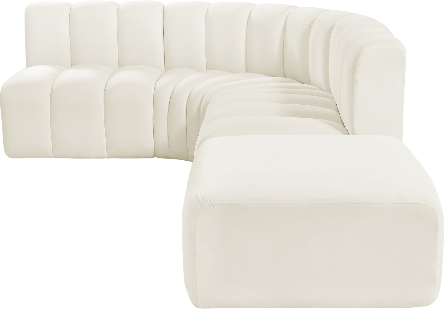 zara cream velvet modular sofa s5c