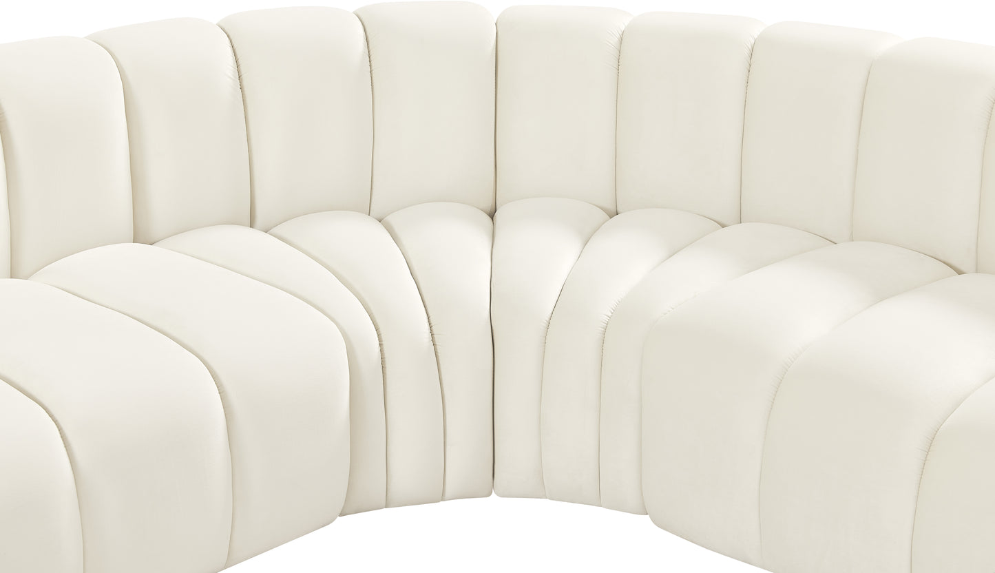 zara cream velvet modular sofa s5c