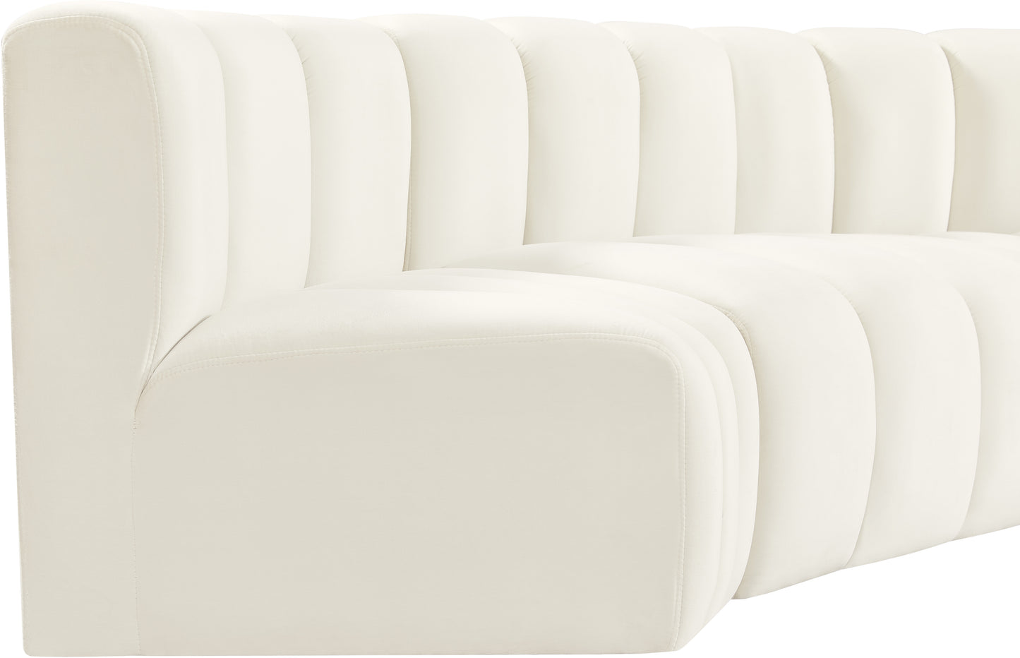 zara cream velvet modular sofa s5c