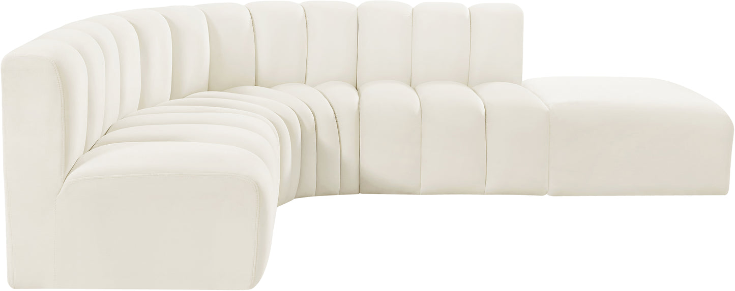 zara cream velvet modular sofa s5c