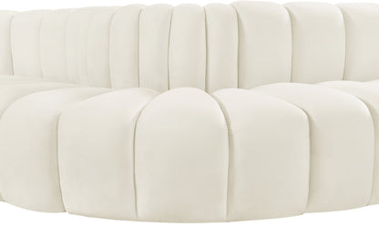 Zara Cream Velvet Modular Sofa S6A