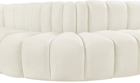 Briar Cream 145 Velvet Upholstered Modular Sectional , 6-Piece (Style 1)
