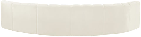 Briar Cream 151 Velvet Upholstered Modular Sectional, 6-Piece