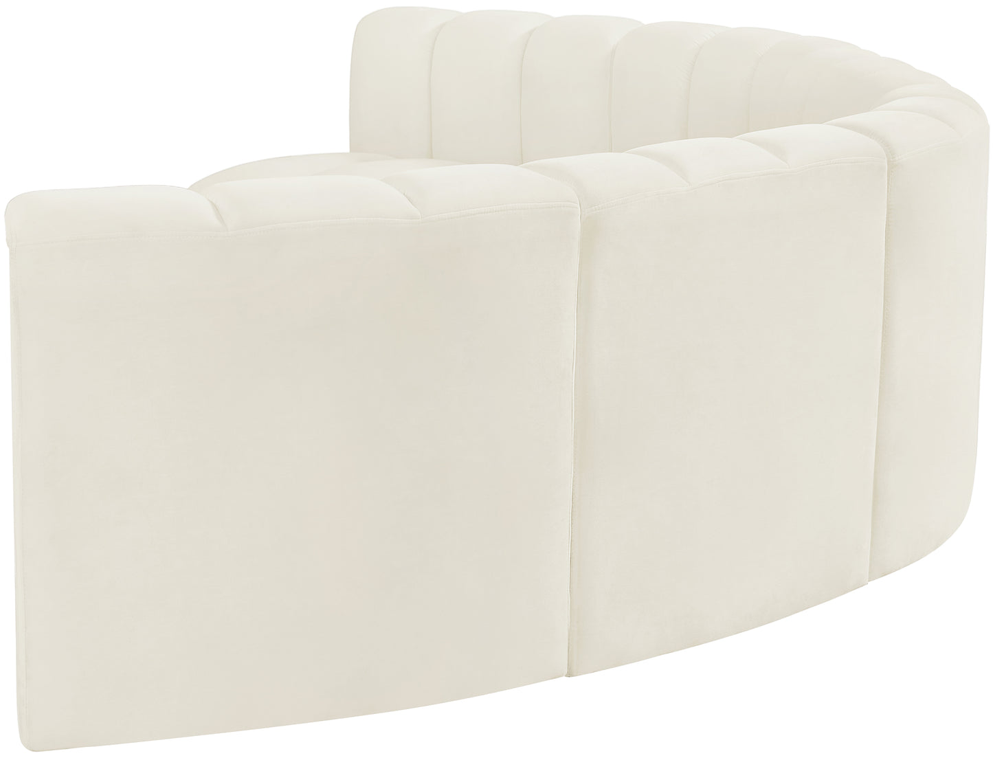 zara cream velvet modular sofa s6b