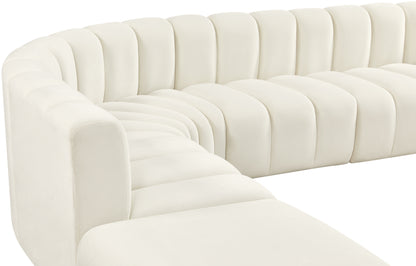 Zara Cream Velvet Modular Sofa S6C