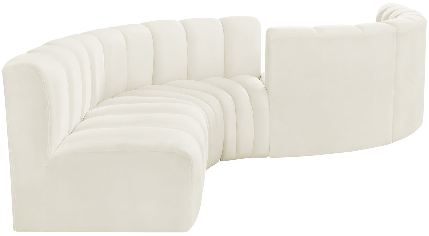 zara cream velvet modular sofa s6d