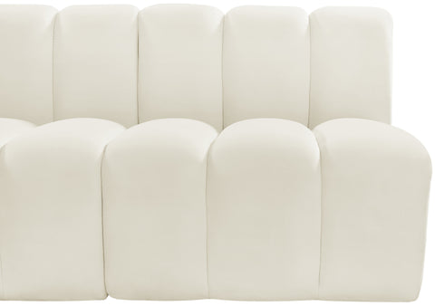 Briar Cream 145 Velvet Upholstered Modular Sectional , 6-Piece (Style 2)