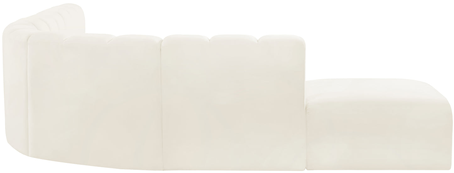 zara cream velvet modular sofa s7a