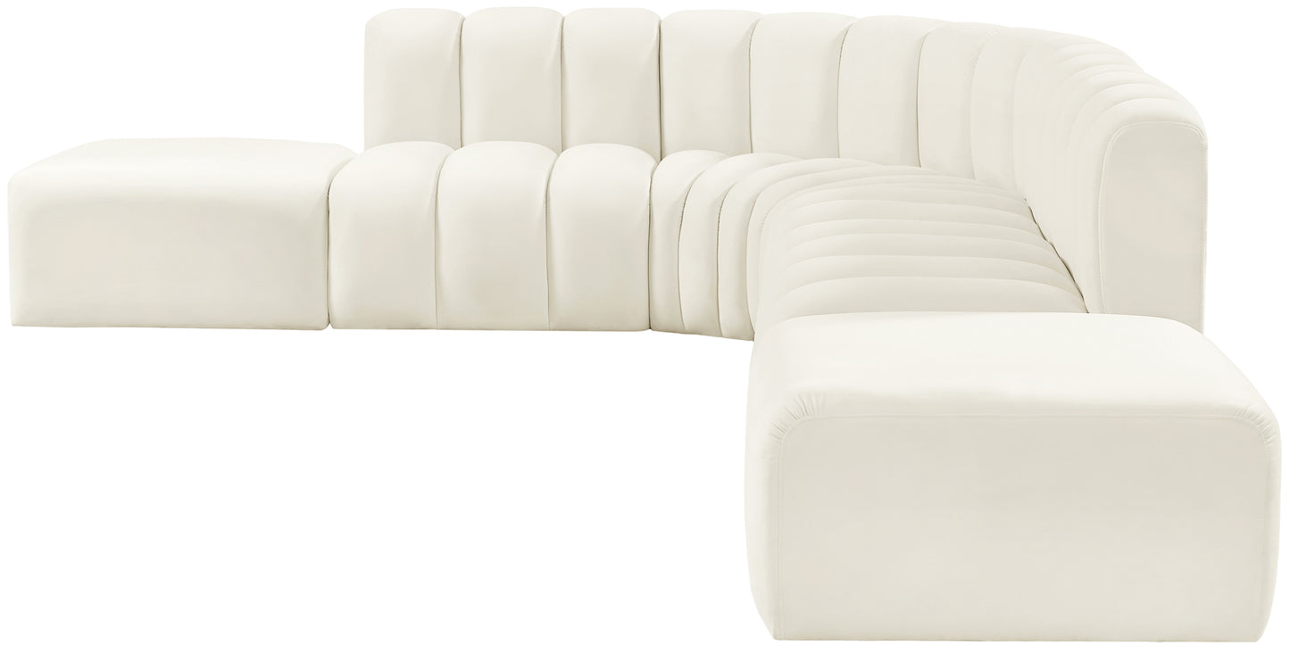 zara cream velvet modular sofa s7a