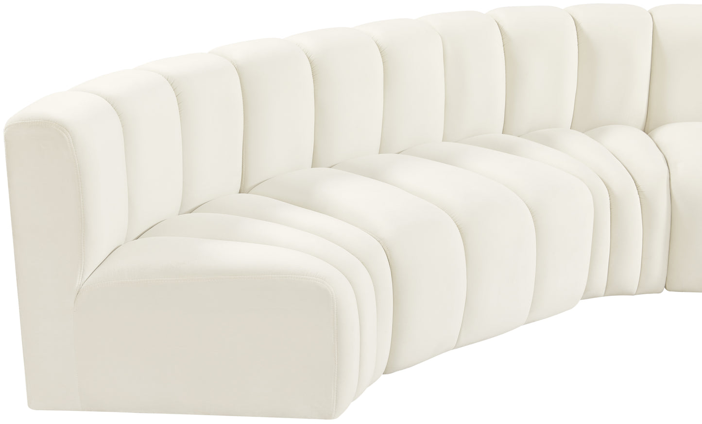 zara cream velvet modular sofa s7b