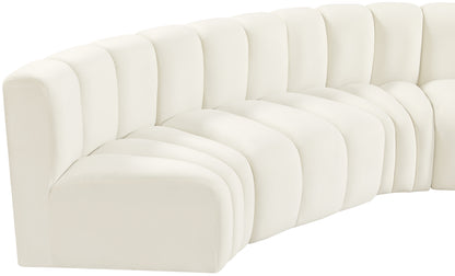 Zara Cream Velvet Modular Sofa S7B