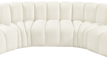 Zara Cream Velvet Modular Sofa S7B