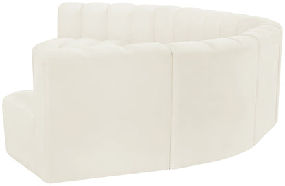 Zara Cream Velvet Modular Sofa S7B